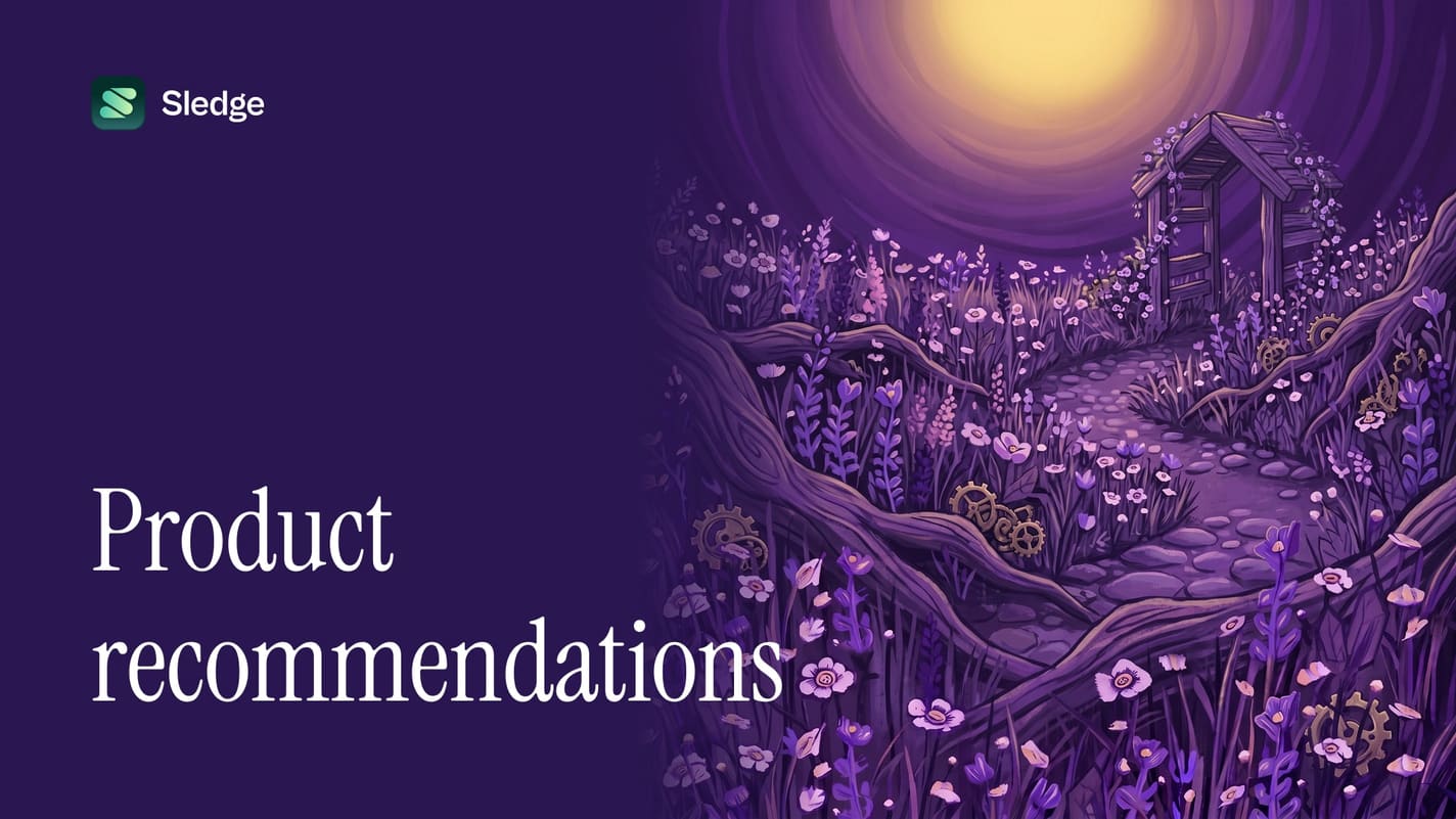 Illustrated path through violet flowers toward a small wooden gate, under a wide halo of light.